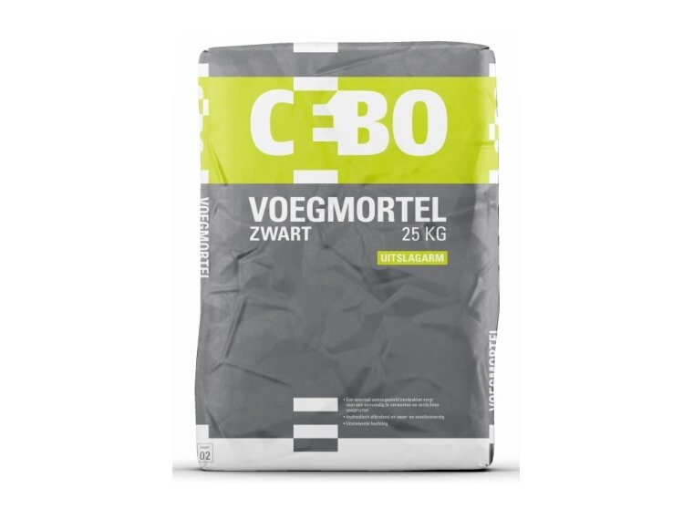 CEBO Voegmortel 25kg Zwart